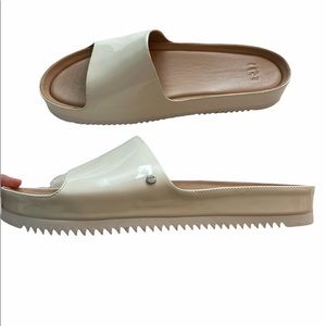 White NWOT UGG slides